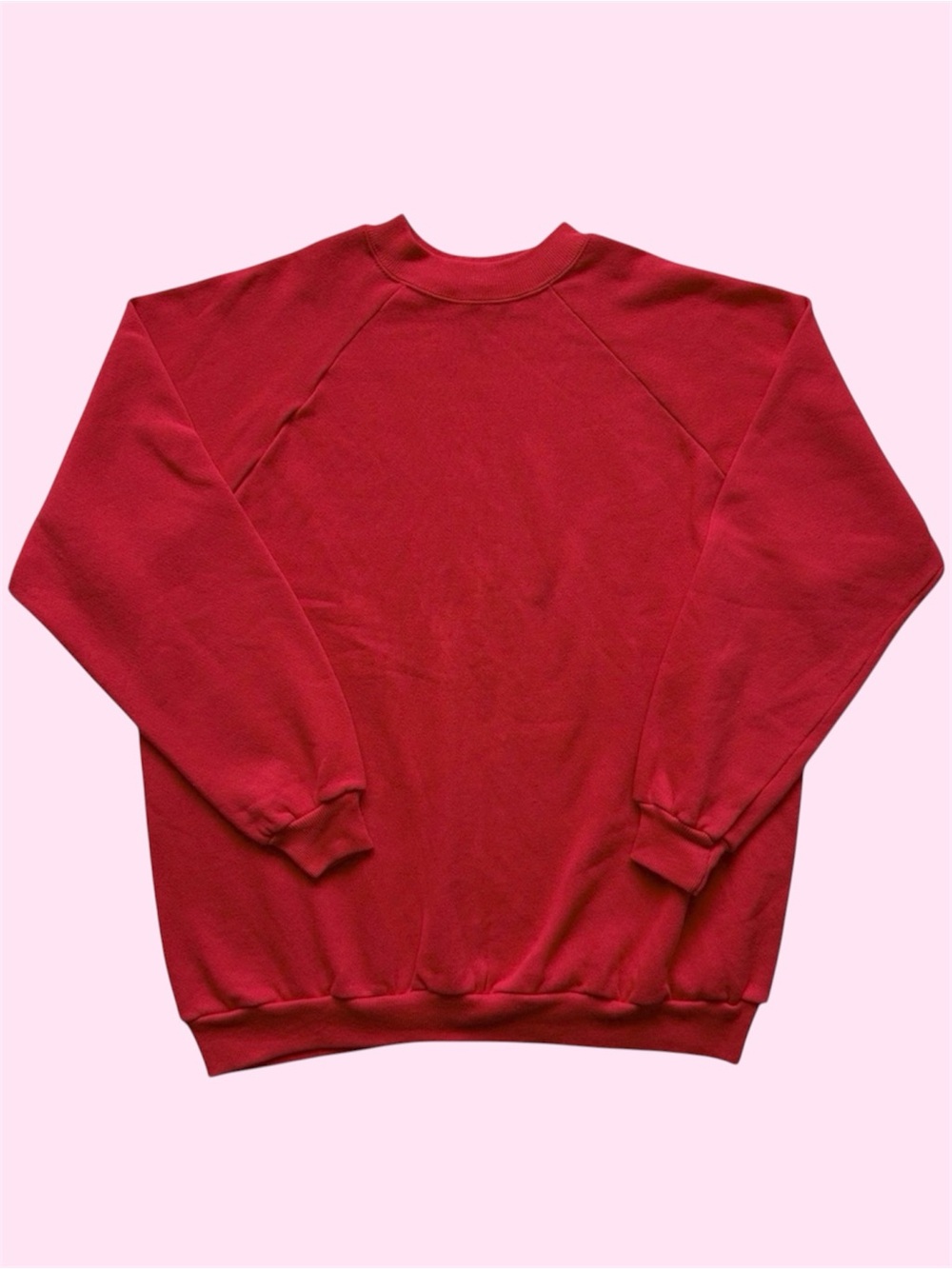 Vintage 90s Hanes Her Way Blank Crewneck Red XL